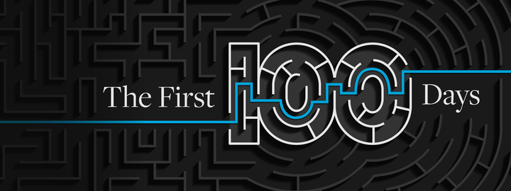 The First 100 Days podcast episode banner