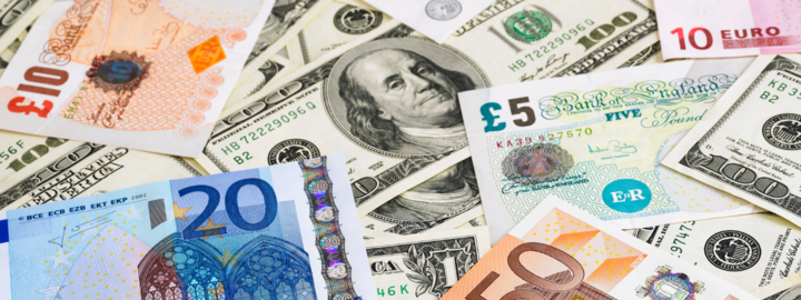 Scattered different bills